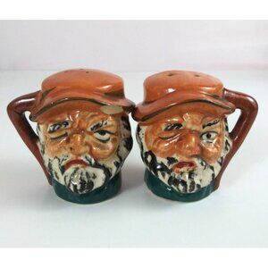 Vintage Toby Winking Old Man Jug Style Salt & Pepper Shakers